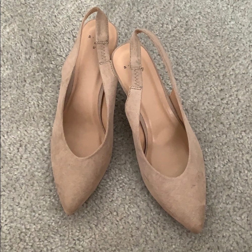 Nude Swede Heels